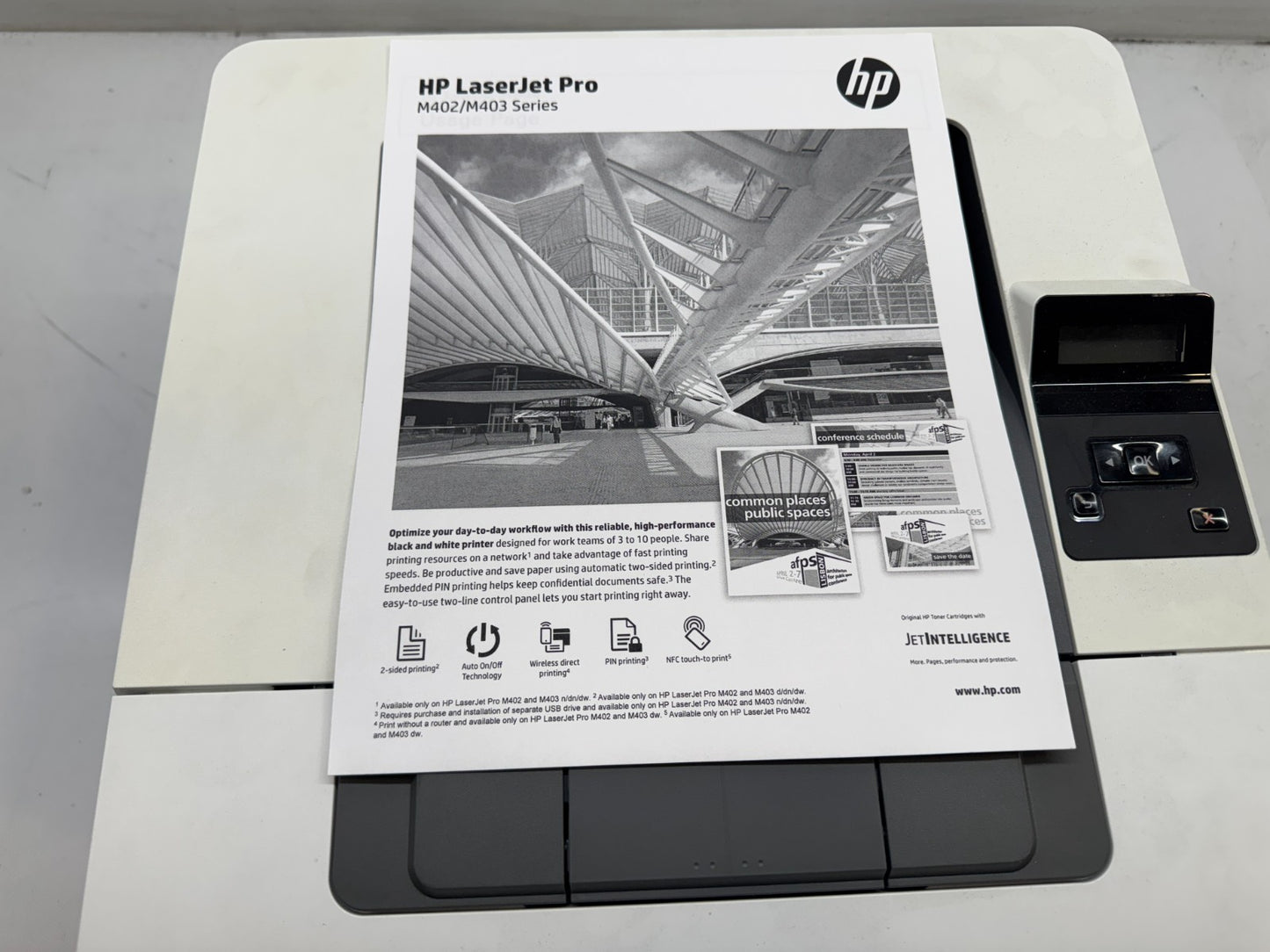HP LaserJet Pro M402n Laser Printer Page Count 11,598 w/ Power & USB
