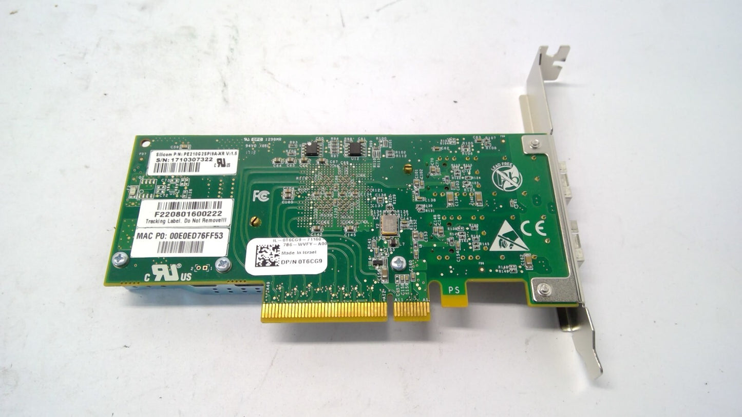 Silicom 2-Port 10GB SFP+ PCIe Network Adapter Card PE210G2SPI9AE-XR 0T6CG9
