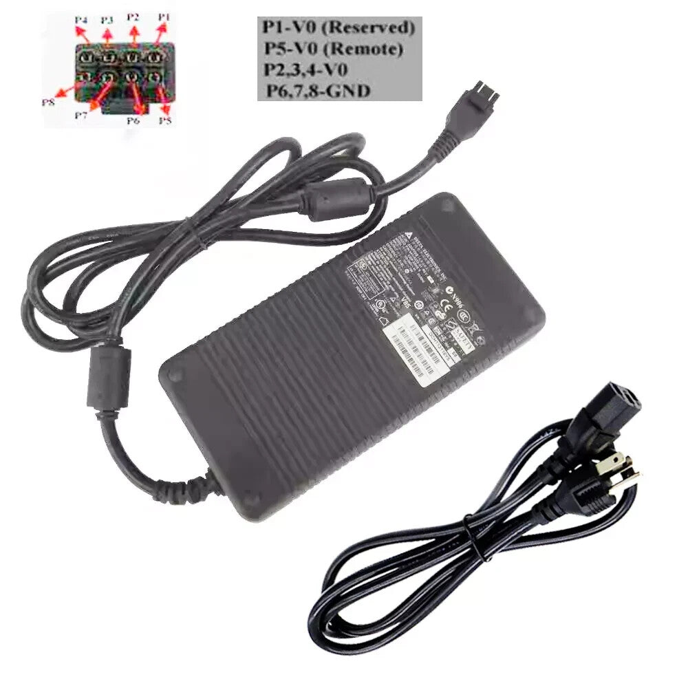 Original DELTA EADP-220AB B 12V 18A Square 8-hole Adapter Power Supply