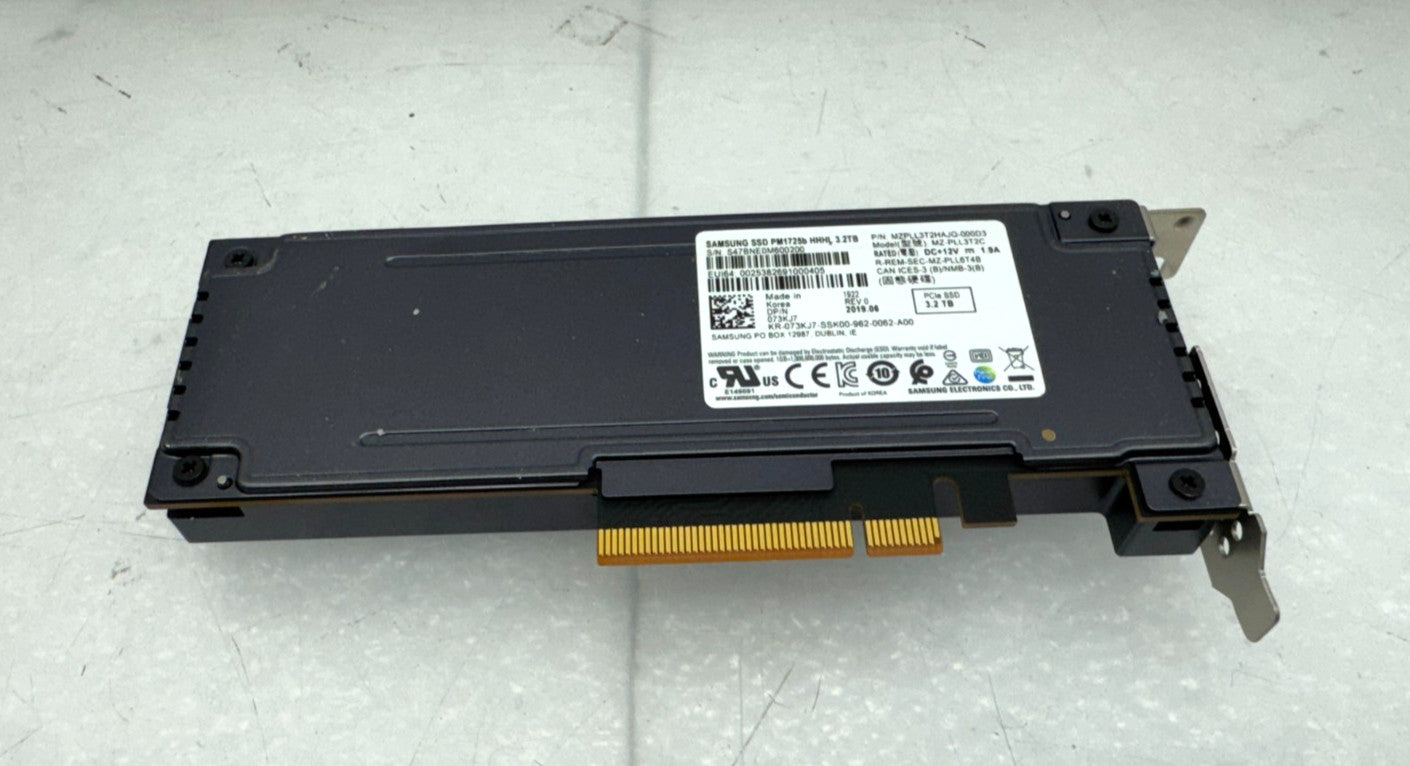 SAMSUNG PM1725b 3.2TB NVME PCI Express 3.0x8 SSD MZ-PLK3T2C MZPLL3T2HAJQ-000D3