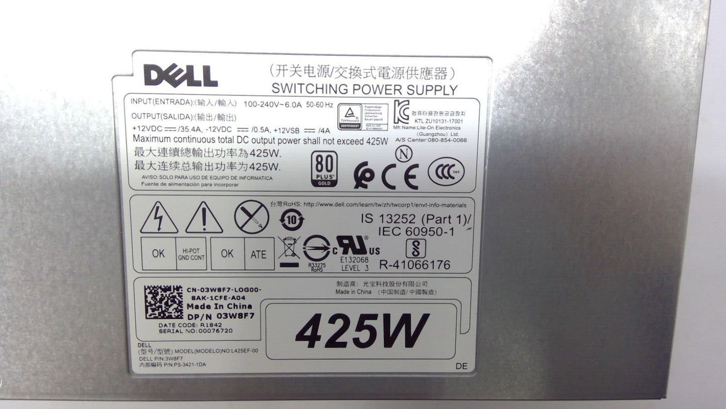 Genuine OEM Dell L425EF-00 Precision 5820 425W PSU Power Supply 03W8F7/0Y097X