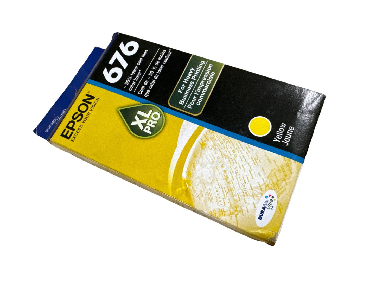 Genuine Epson 676 XL Pro - Yellow Printer Ink Cartridge 676XL