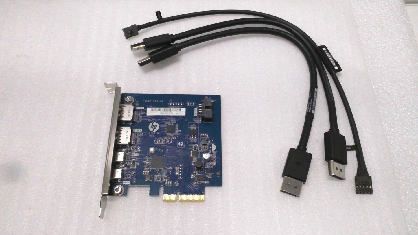 HP Thunderbolt 3 PCIe I/O Card 2-port w/ Cable L83263-001 L89633-001 Z4 Z6 Z8 G4