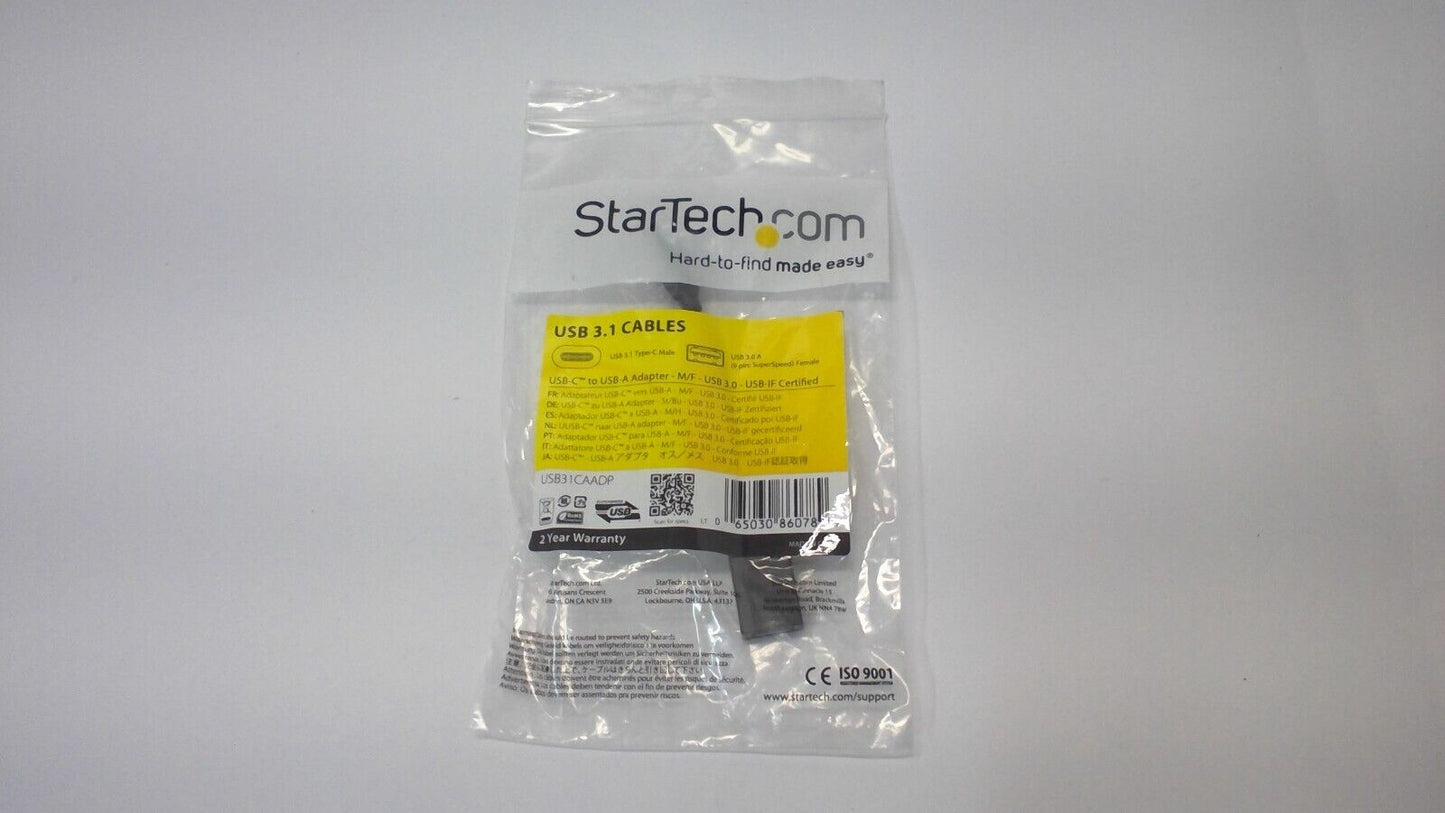 StarTech USB31CAADP USB-C Male to USB-A Female Adapter New
