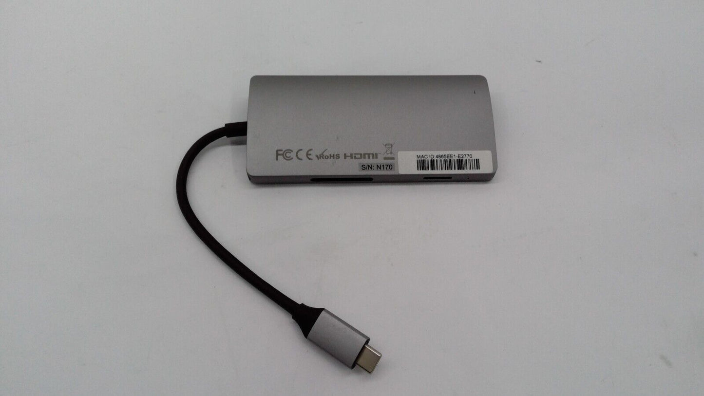 SATECHI USB-C Hub Multiport Adapter V2 - 4K HDMI in Space Gray