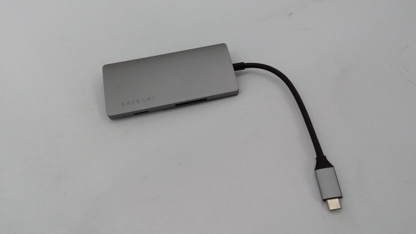 SATECHI USB-C Hub Multiport Adapter V2 - 4K HDMI in Space Gray