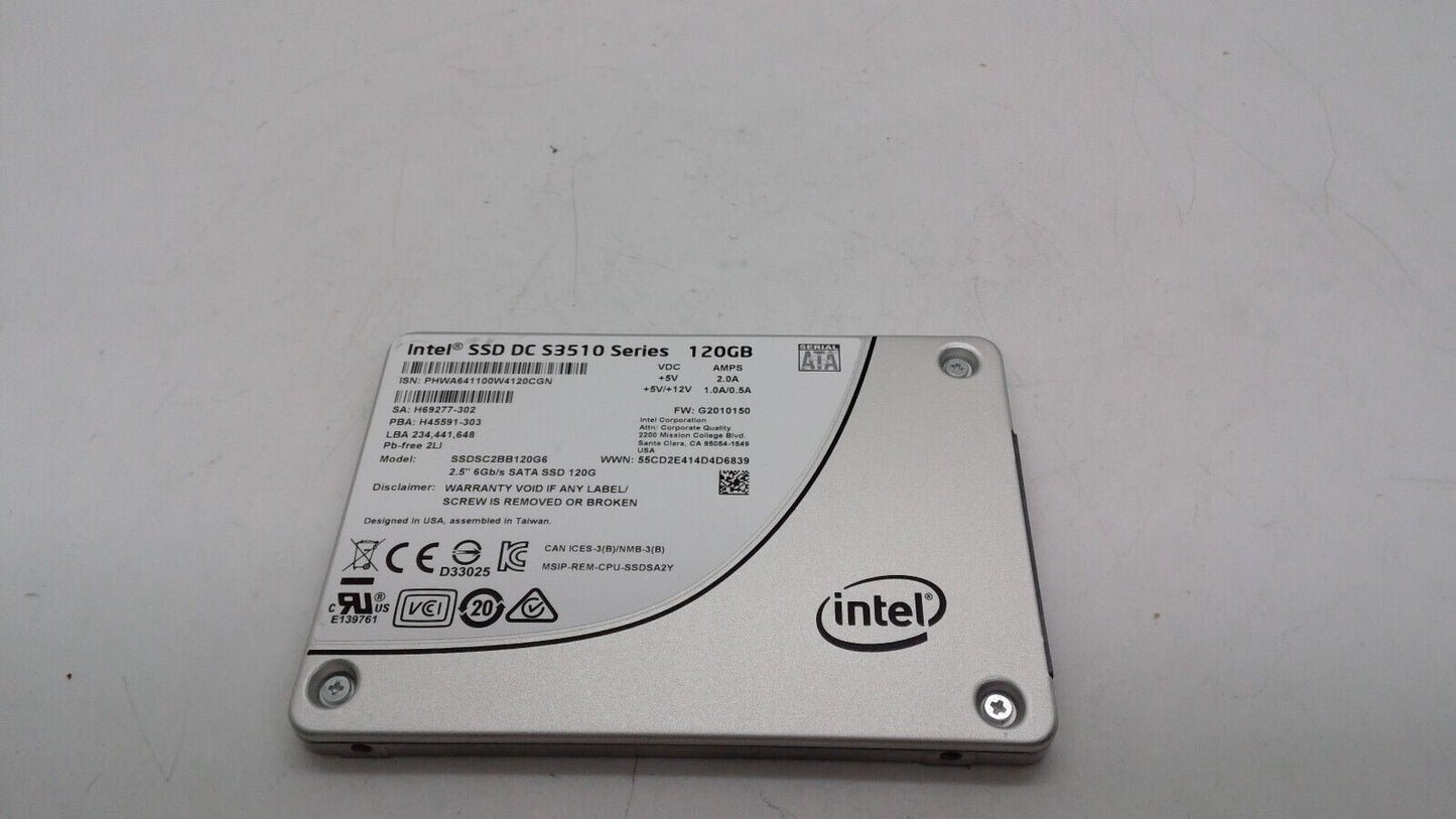 Intel SSD DC S3510 Series 120GB SSDSC2BB120G6 2.5" SATA SSD
