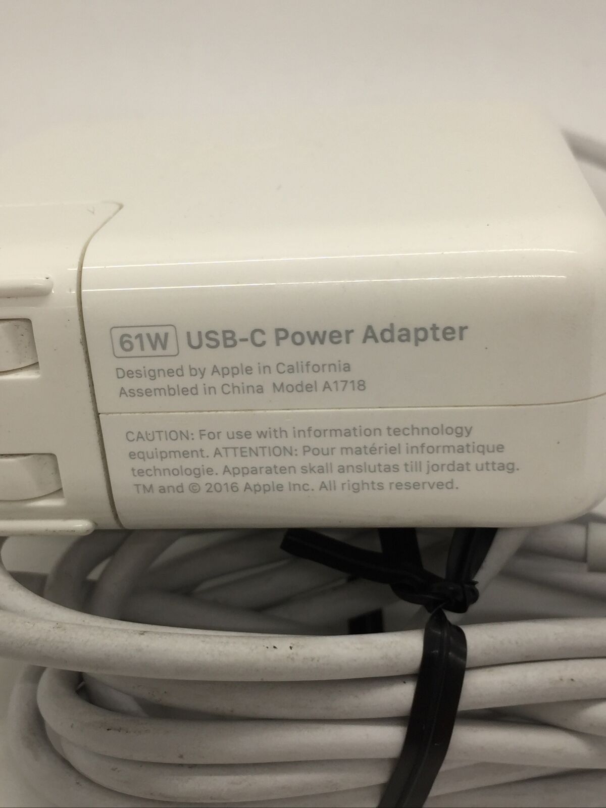 Original 61W USB-C Adapter Charger and Cable For Apple MacBook Pro 13" A1718