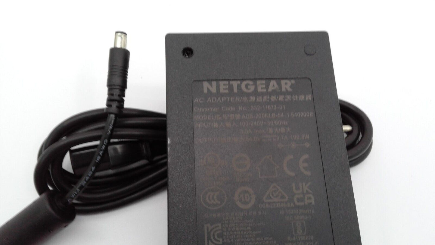 OEM Netgear 54V 3.7A 200W AC Adapter ADS-200NLB-54-1 540200E