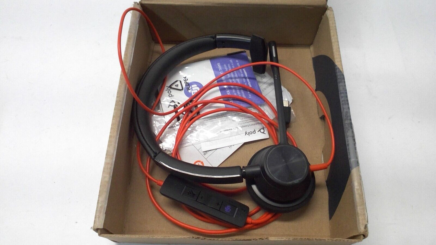 Poly Blackwire 3310 Headset (214011-101) Wired USB-C Single Ear with Mic