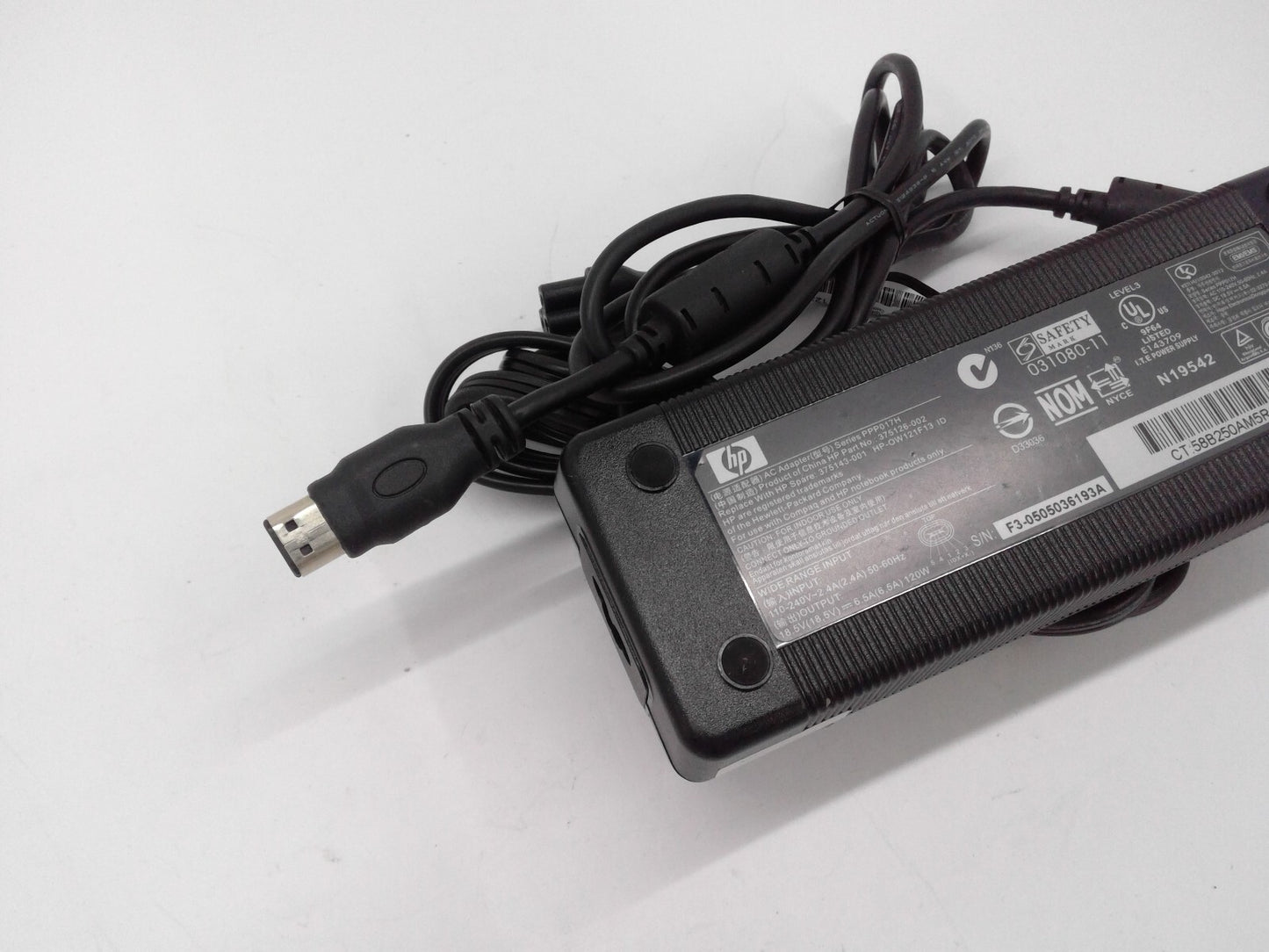 Genuine HP 120W Laptop Charger AC Adapter Power Supply 375126-002 3 PIN