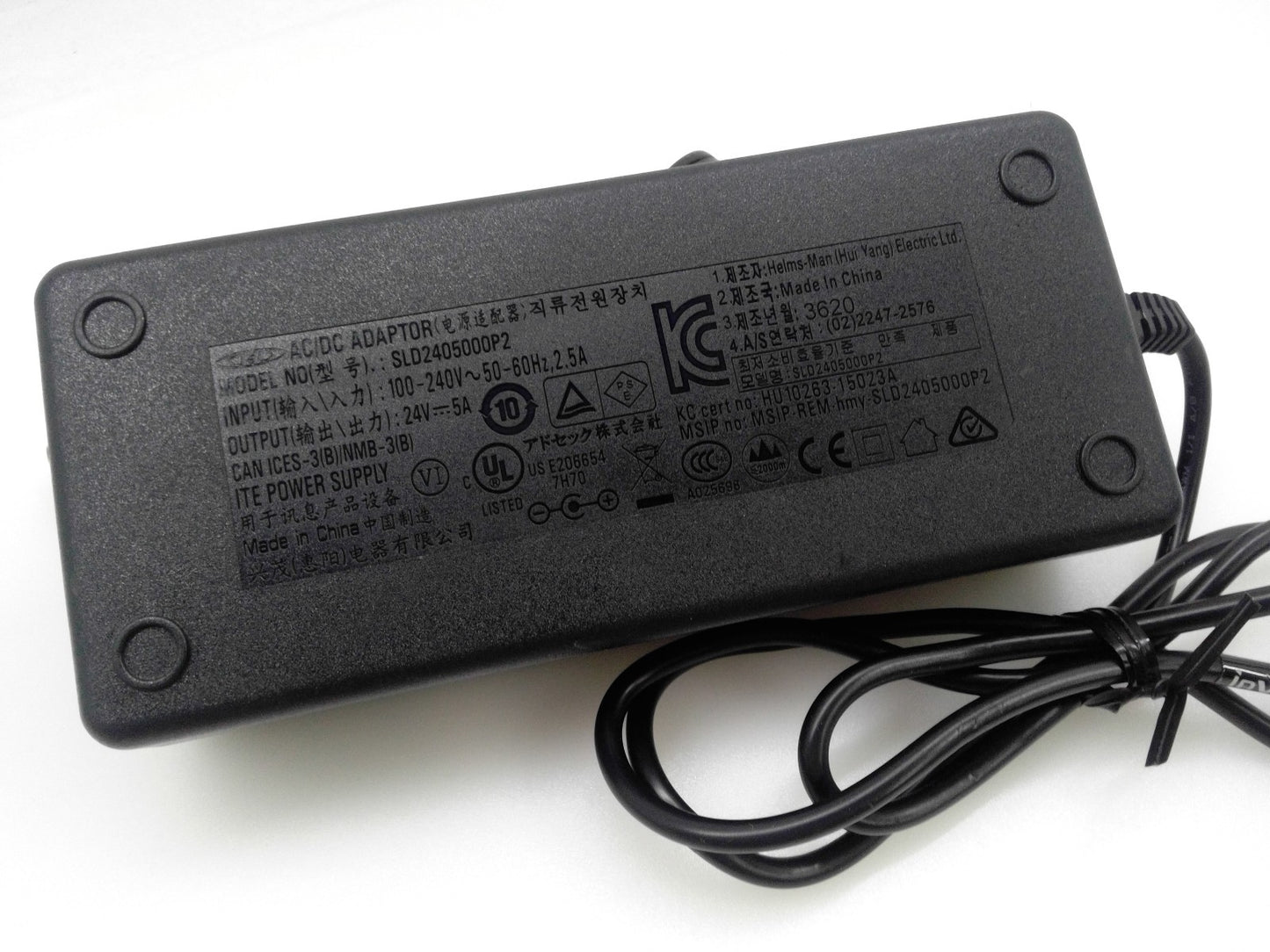 AC Adapter For AC/DC Adapter Model SLD2405000P2 24V 5A  Power Supply Charger