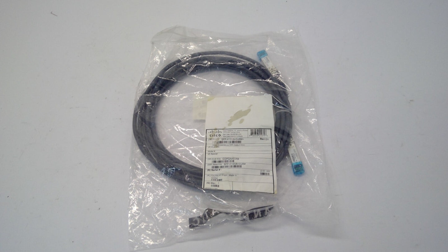 Cisco SFP-H10GB-CU5M 10GBASE-CU SFP+ Cable 37-0962-03 New