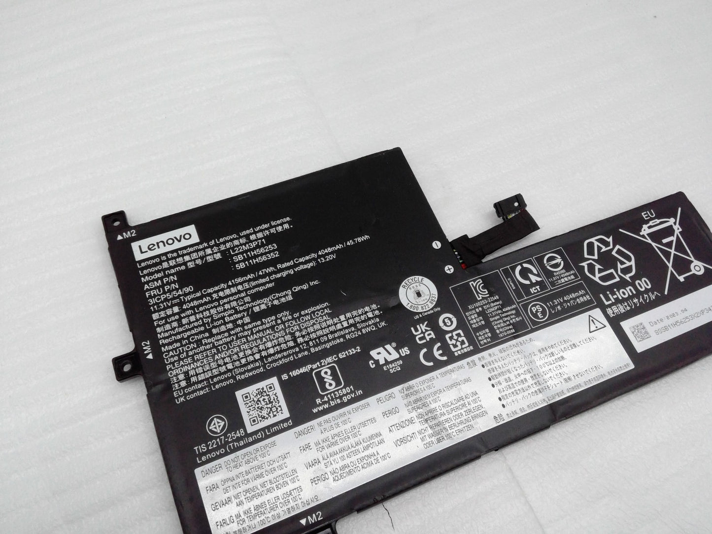 Original 5B11H56353 Lenovo 500W  YOGA GEN4 battery L22M3P71 5B11H56352