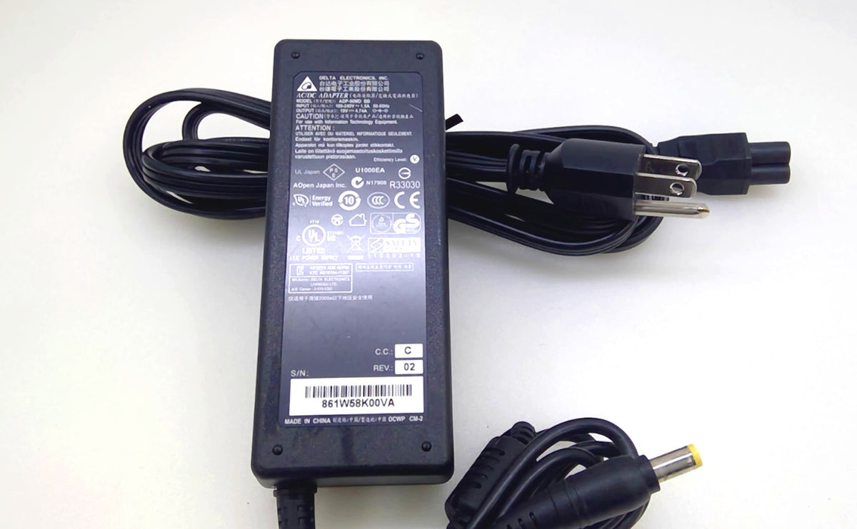 Genuine DELTA ADP-90MD BB 90W 19V 4.74A AC Adapter Yellow Tip w/ Power Cord