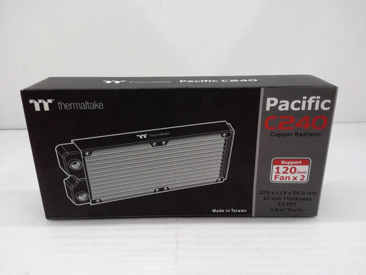 New Thermaltake Pacific C240 Slim Copper Radiator, CL-W227-CU00BL-A