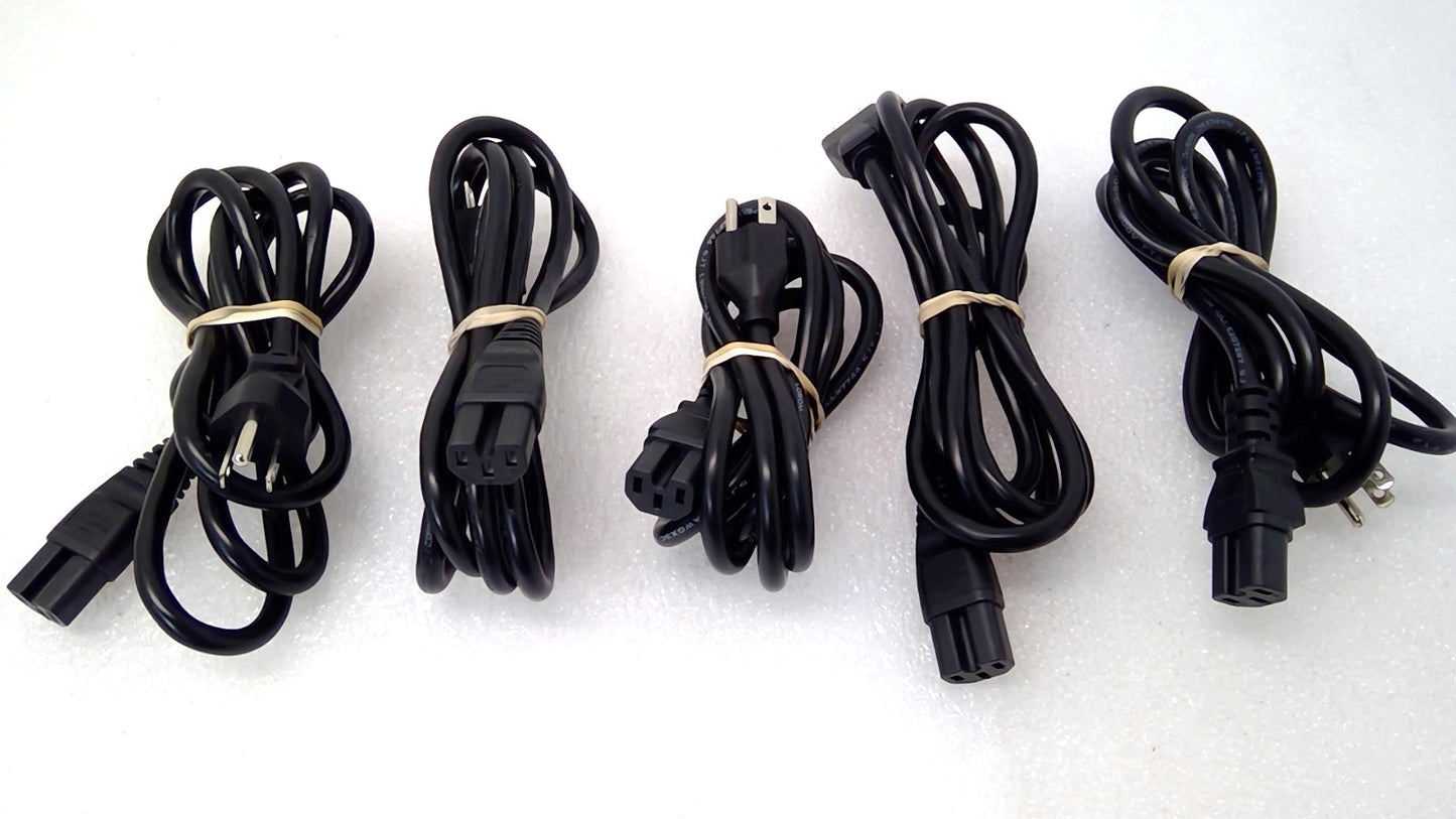 Lot of 5 A12-0151-AC2 13A 125V 300V Notched High Temp Power Cord 16AWG ASAP