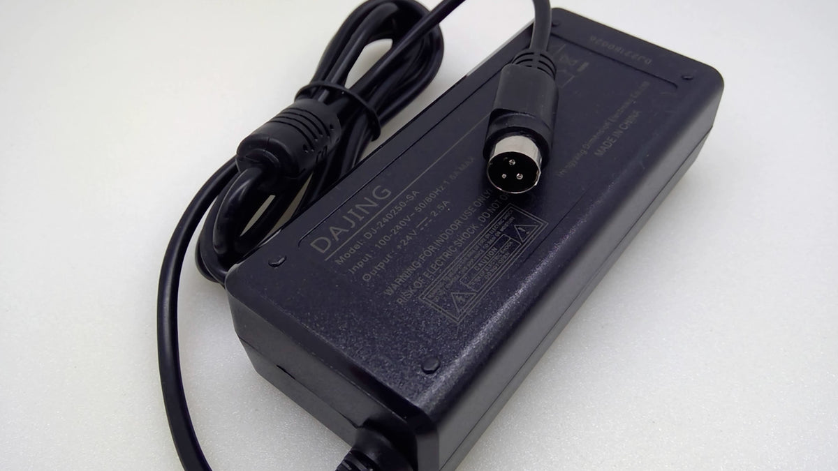 DAJING DJ-240250-SA 24V 2.5A 60W 3-Pin DIN Adapter for POS Thermal Printer