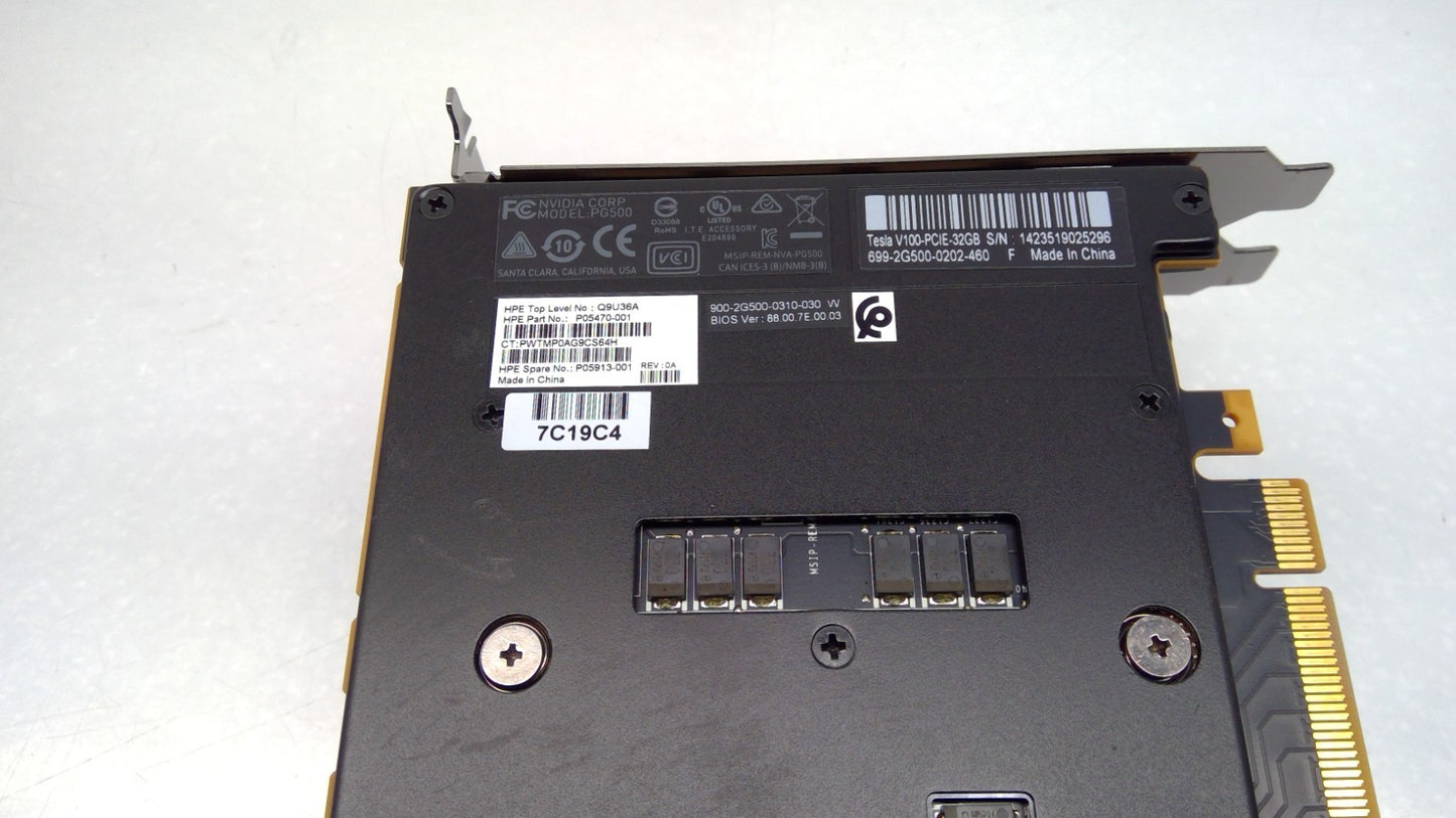 P05913-001 / P05470-001 HPE NVIDIA Tesla V100 PCIe 32GB Q9U36A