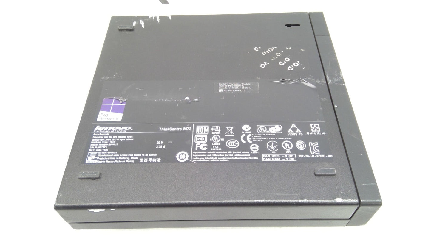 Lot of 10 Lenovo ThinkCentre M73 Tiny Intel i3-4130T@2.9GHz 8G DDR3 (Barebone)