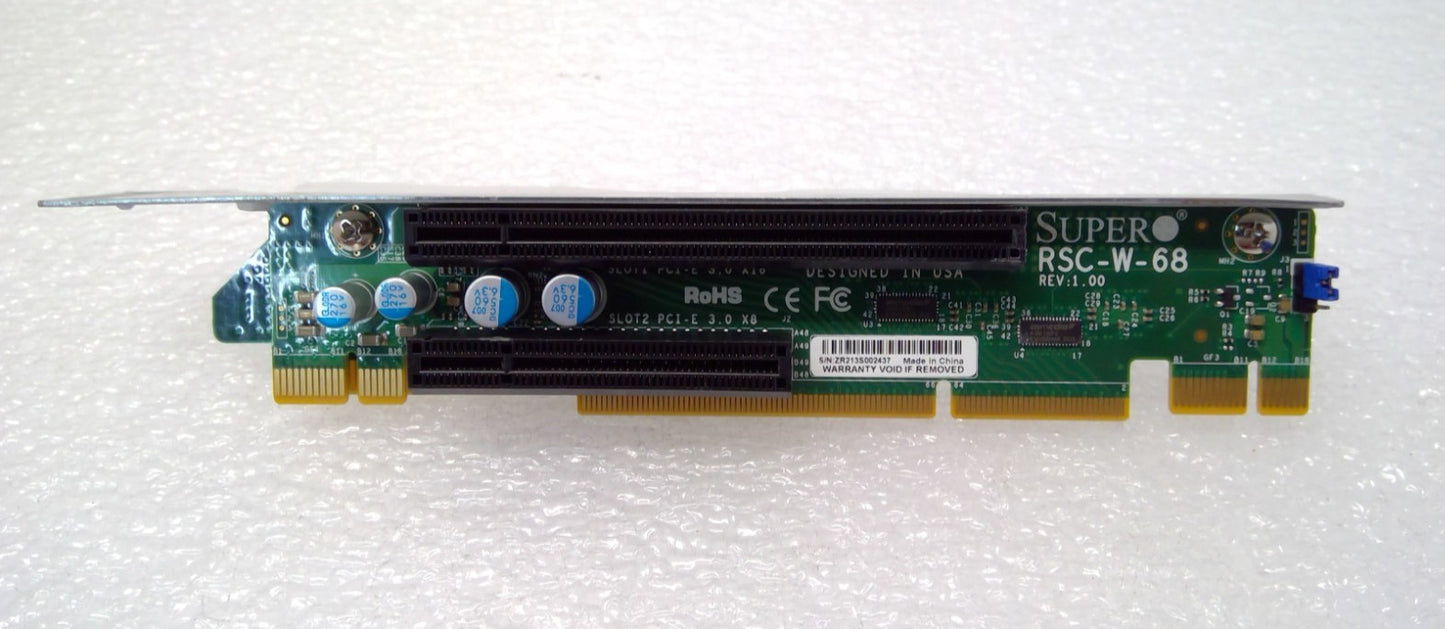 Supermicro RSC-W-68/RSC-R1UW-E8R 1U WIO & PCI-Express x8 Riser Cards