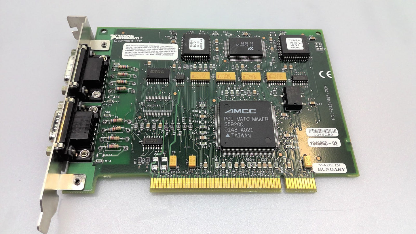 National Instruments NI 184686D-02 PCI-232/485.2CH Dual ports Interface Card