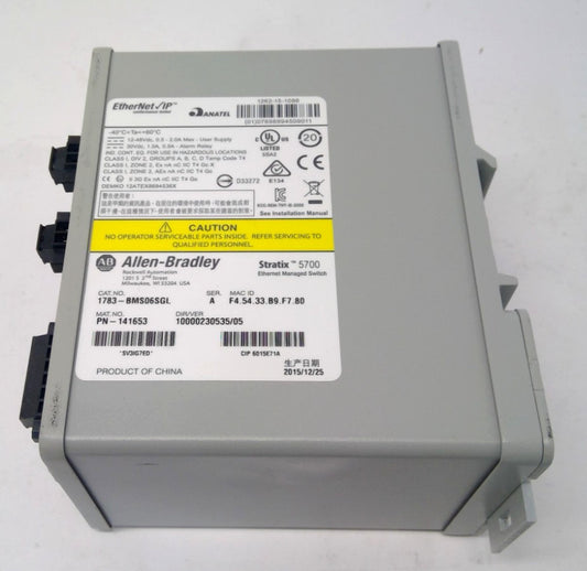 ALLEN-BRADLEY Stratix 5700 1783-BMS06SGL Ethernet Managed Switch PN-141653