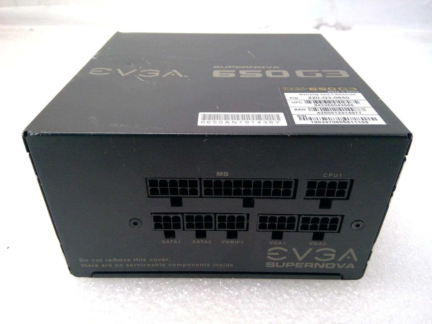 EVGA SUPERNOVA 650 G3 80Plus Gold 650W Fully Modular Power Supply*No Cable*
