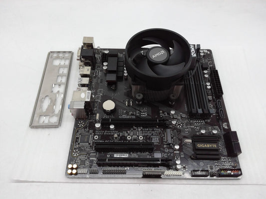 GIGABYTE GA-AB350M-D3H Motherboard Socket AM4 DDR4 +AMD Ryzen 3 2200G I/O Shield