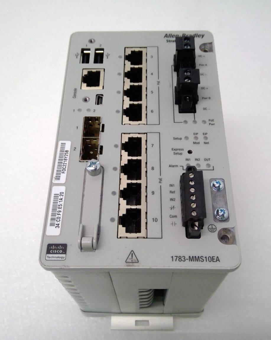 Allen-Bradley 1783-MMS10EA Stratix 5800 Managed Ethernet Switch*Read*