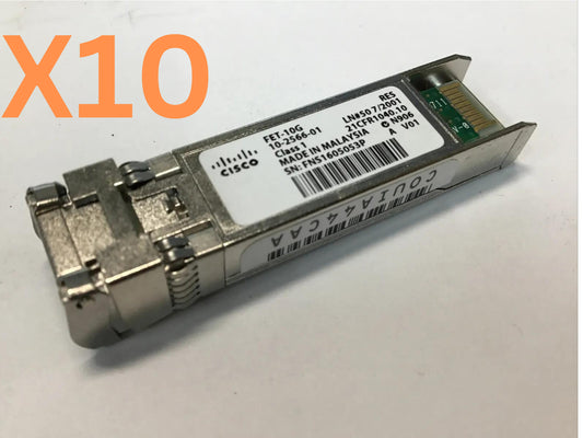 *Lot of 10*  Cisco 10GB SFP+ Transceiver FET-10G