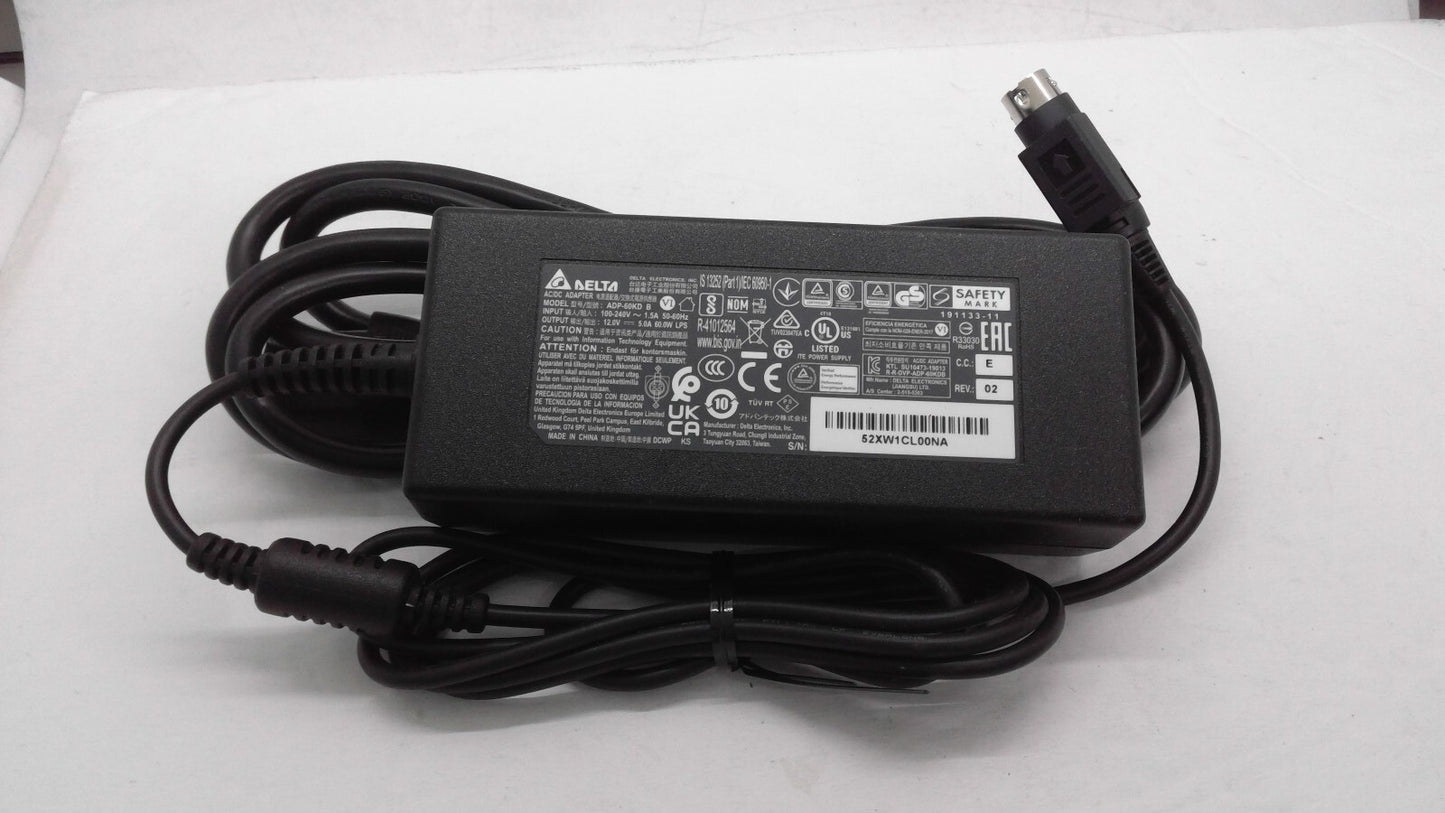 Genuine Delta AC/DC Adapter Power Supply ADP-60KD B 12V 50.A 60W 4Pin
