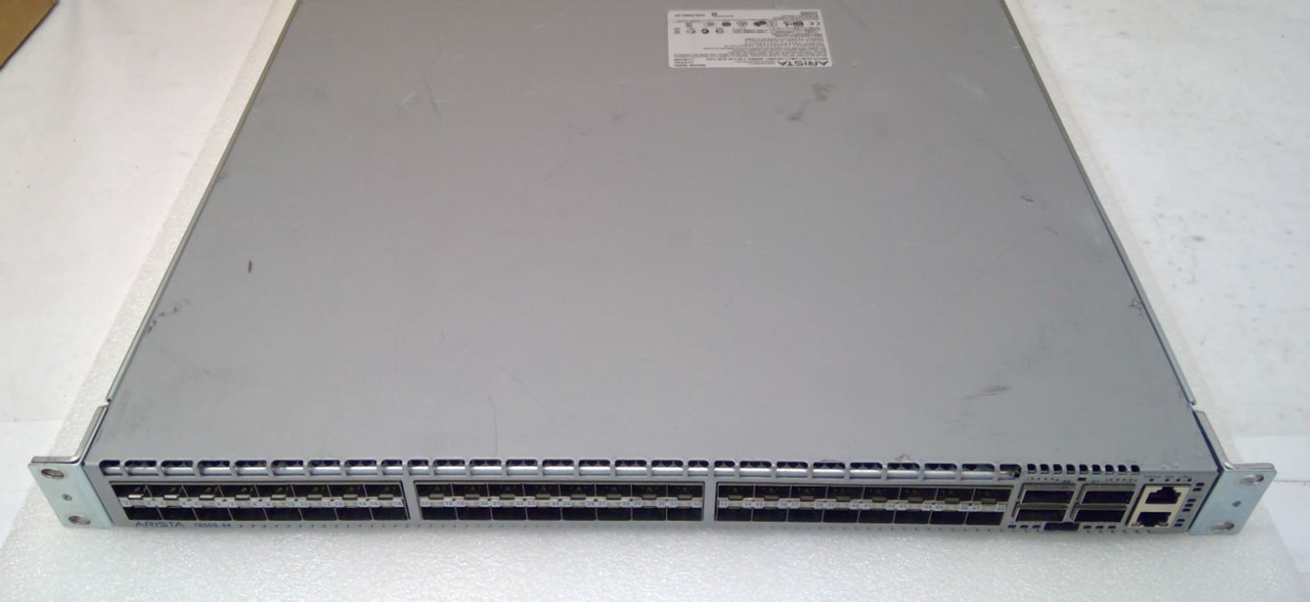 Arista DCS-7050S-64-F 48-Port 10G SFP+ 4x QSFP+ Ethernet Switch