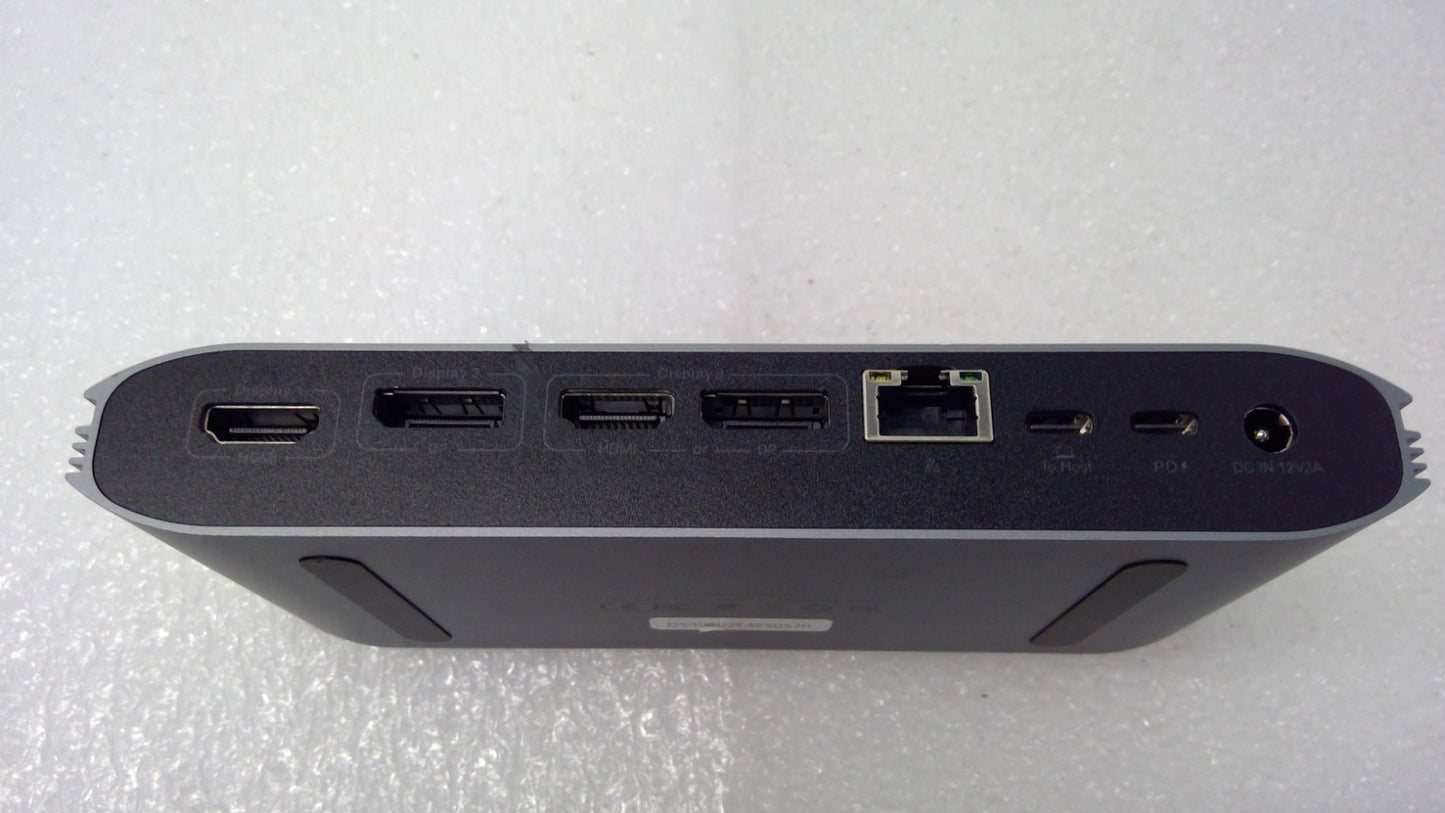 Minisopuru USB-C Docking Station Silver  HDMI DP RJ-45 USB 2.0