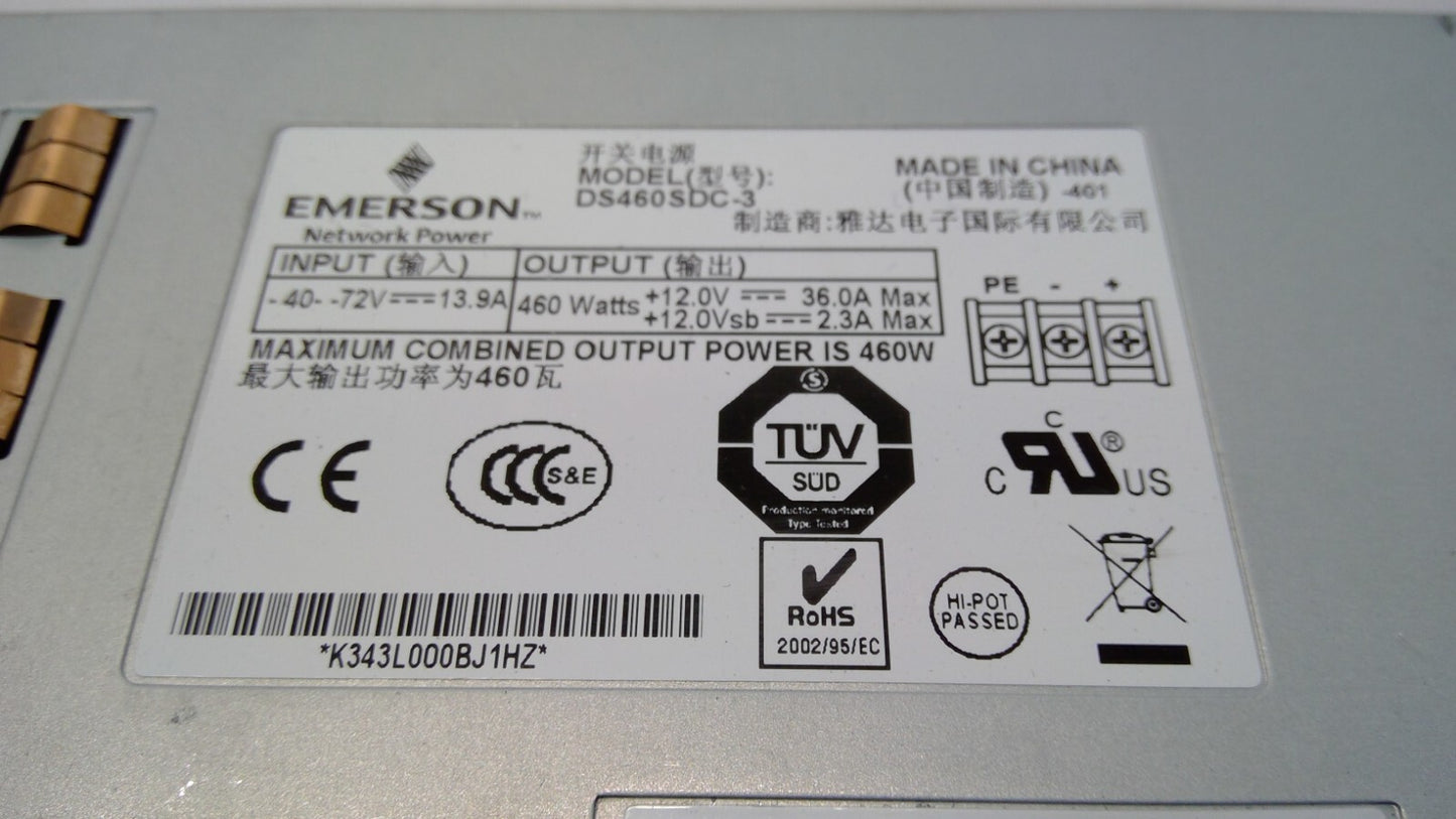Emerson DS460SDC-3 DC POWER SUPPLY FOR: DCS 7150 7124SX 7050S 7050QX