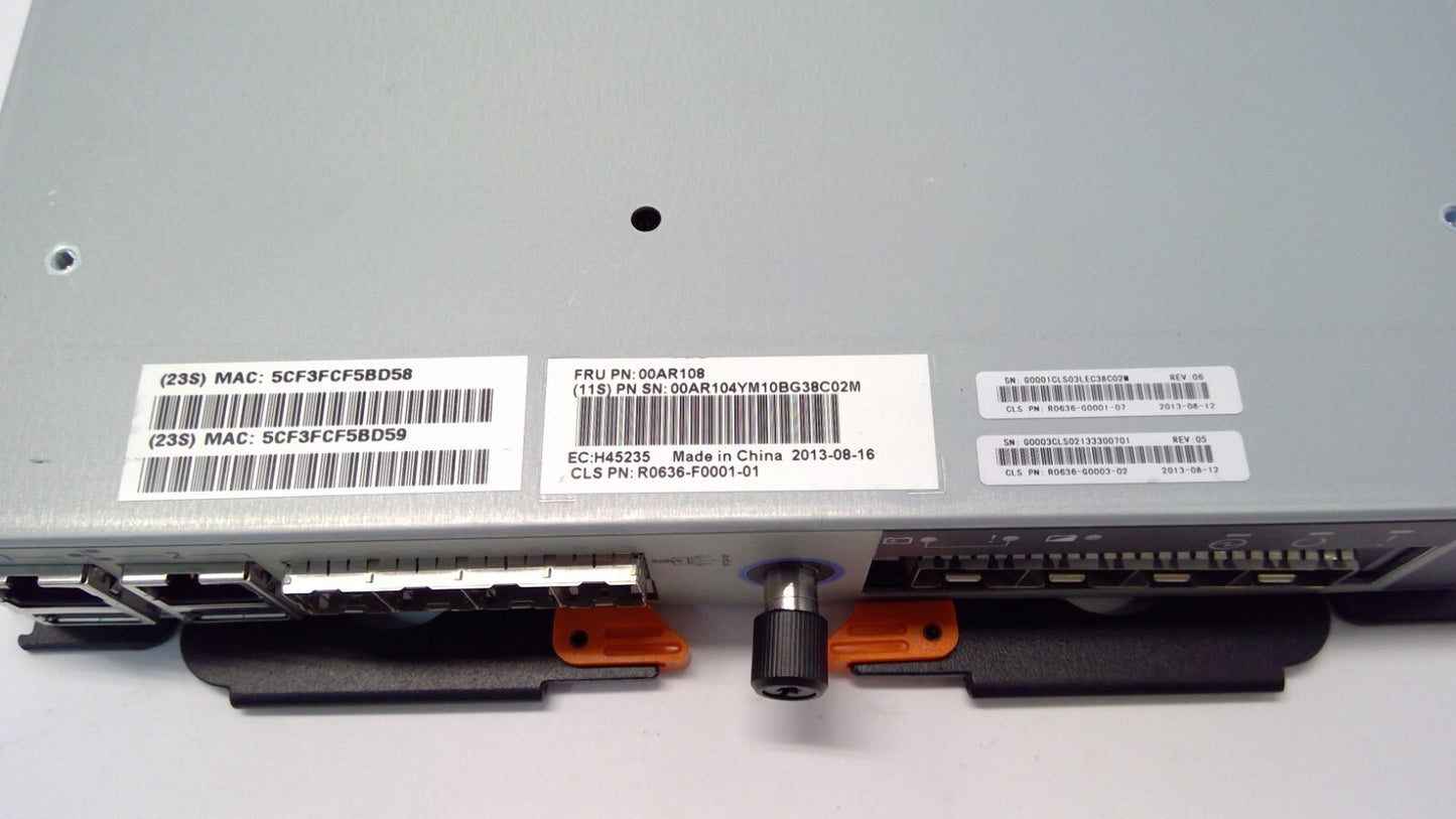 IBM Storwize 6Gbps SAS 00AR108 V3700 Storage Controller 8GB FC Node Canister