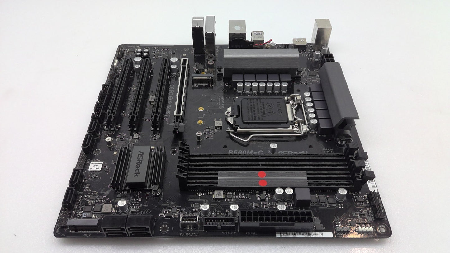 ASRock B560M-C Motherboard DDR4 LGA1200 Micro ATX  No WiFi Card *Read*