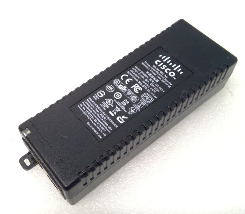 Cisco Meraki MA-INJ-4-US MR 802.3at PoE Injector by Cisco W/ Power Cord