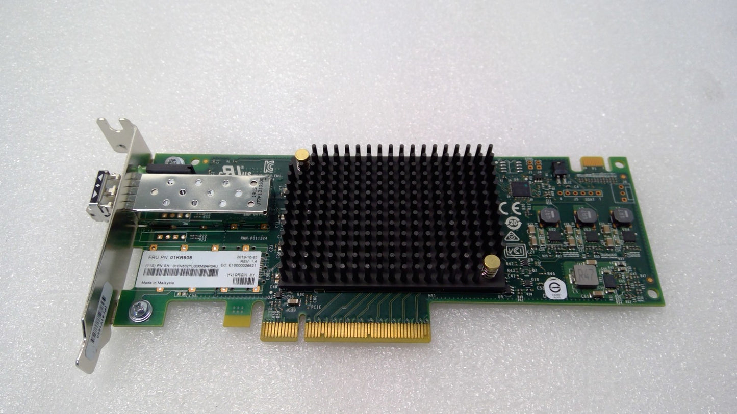 Lenovo Emulex 01KR608 P011324-23F 16Gb Gen 6 FC single-port HBA w/ 1x16G SFP