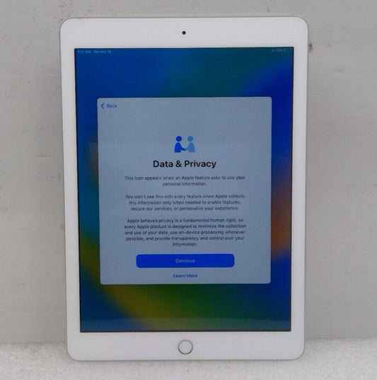 Apple iPad 5th Gen 9.7"A1822 - MP2H2LL/A 128GB Wi-Fi - Silver B20 "Read"#