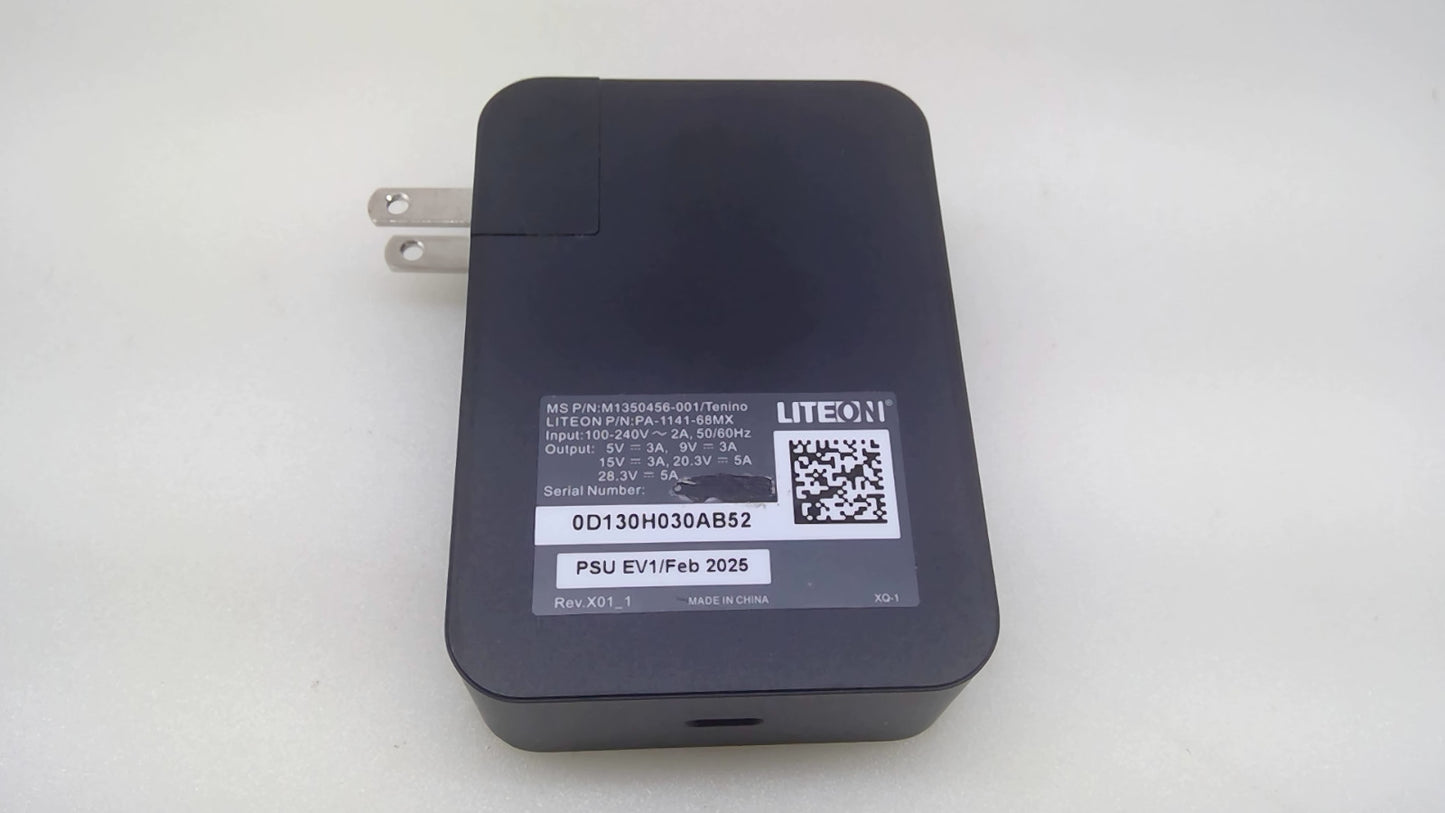 Microsoft LiteOn 140W USB-C PD Wall Charger M1350456-001 PA-1141-68MX OEM