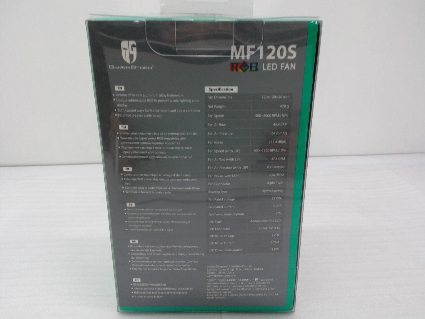 Gamer Storm MF120S RGB LED FAN  ALL-In-One  Aluminum  Alloy Frame 3 Fans-Pack