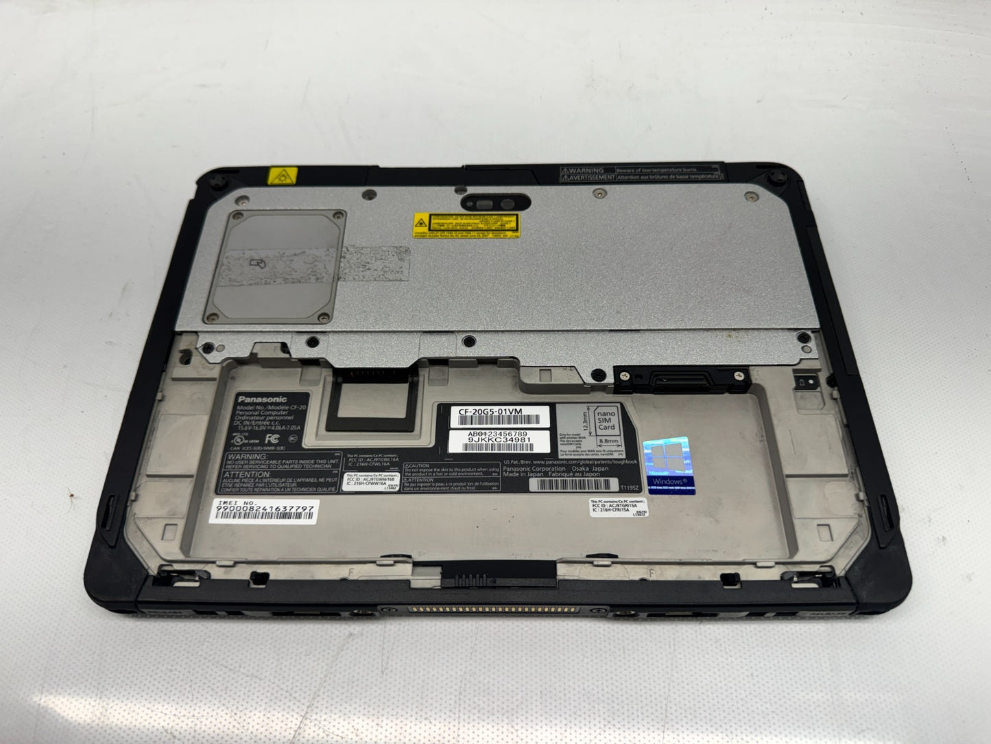 Panasonic Toughbook CF-20 Touch i5-7Y57@1.2GHz 8G RAM 180G SSD Win10 NoAC *READ*