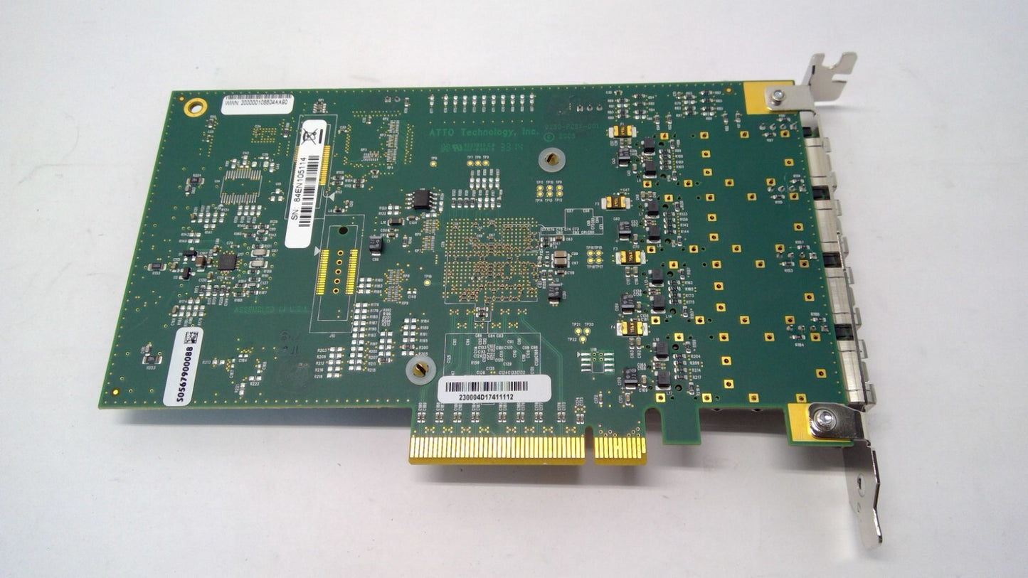 ATTO Technology FC84EN 4 Port 8GB Fibre Channel PCIe Card B4/E1/E1