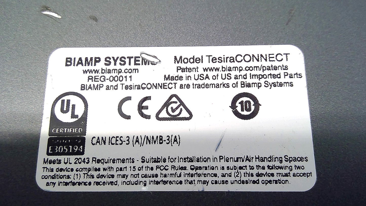 BIAMP Tesira CONNECT TC-5 5-port PoE+ Network Device
