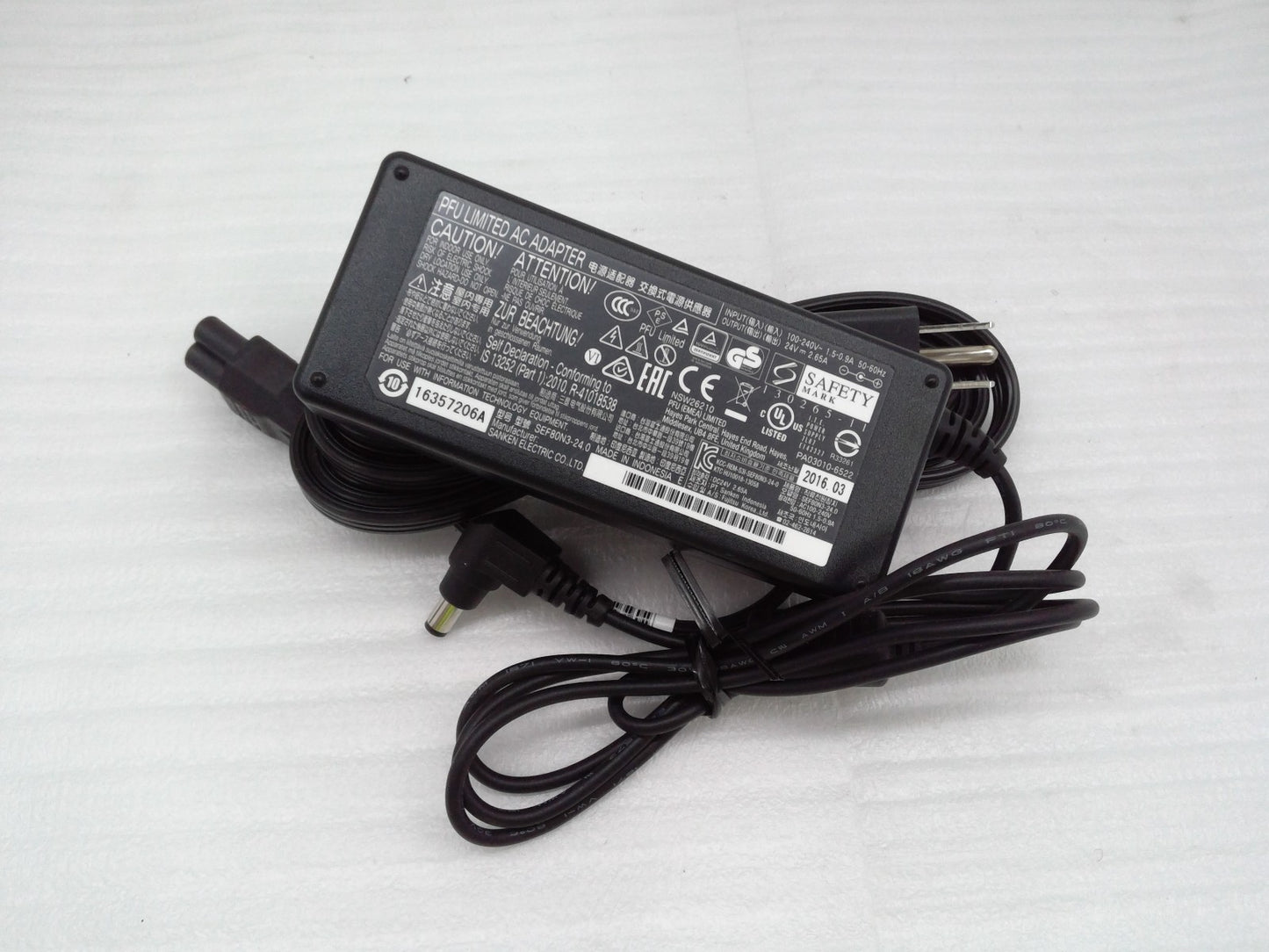 Original Fujitsu 64W 24V 2.65A AC Adapter Charger PFU Limited for SEF80N3-24.0