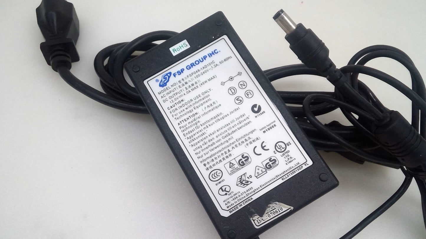 Genuine FSP Group FSP048-1AD101C 12V 4A  AC Adapter Power Supply W/Cord