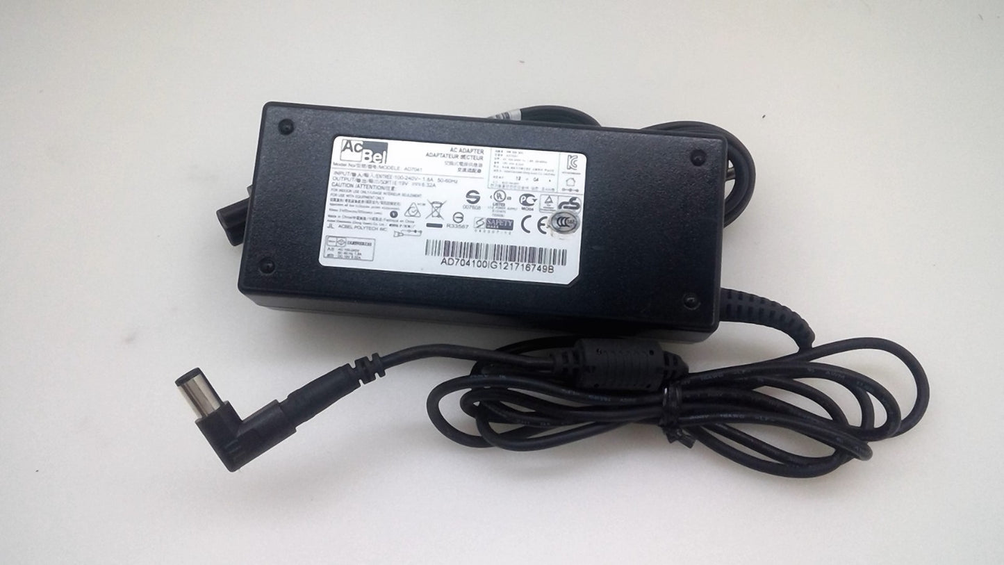 Genuine AcBel AC Adapter Power Supply Charger AD7041 19V 6.32A 7.4*5.0mm