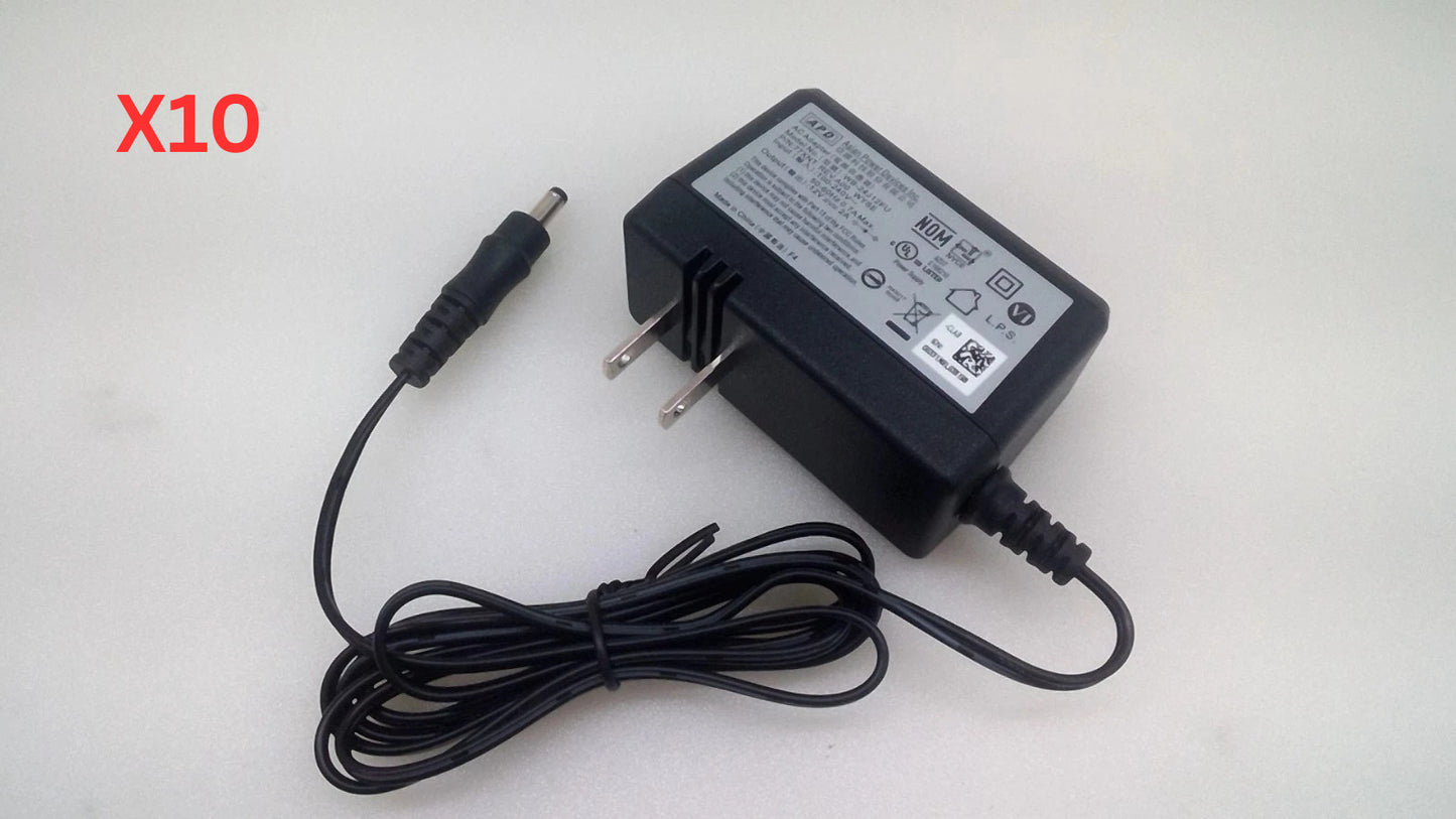Lot of 10 Genuine APD AC Adapter WB-24J12FU 12V 2A Power Supply 4.0*1.7mm