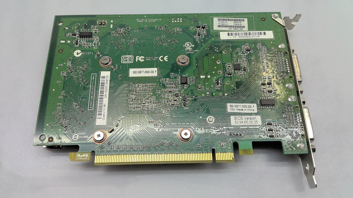 HP NVIDIA Quadro FX 380 256MB GDDR3 PCIe Graphics Card  508282-001